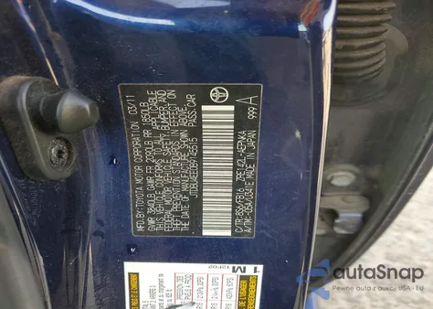 2011 Toyota Corolla Base z USA, uszkodzony, nr VIN JTDBU4EE0B9145515